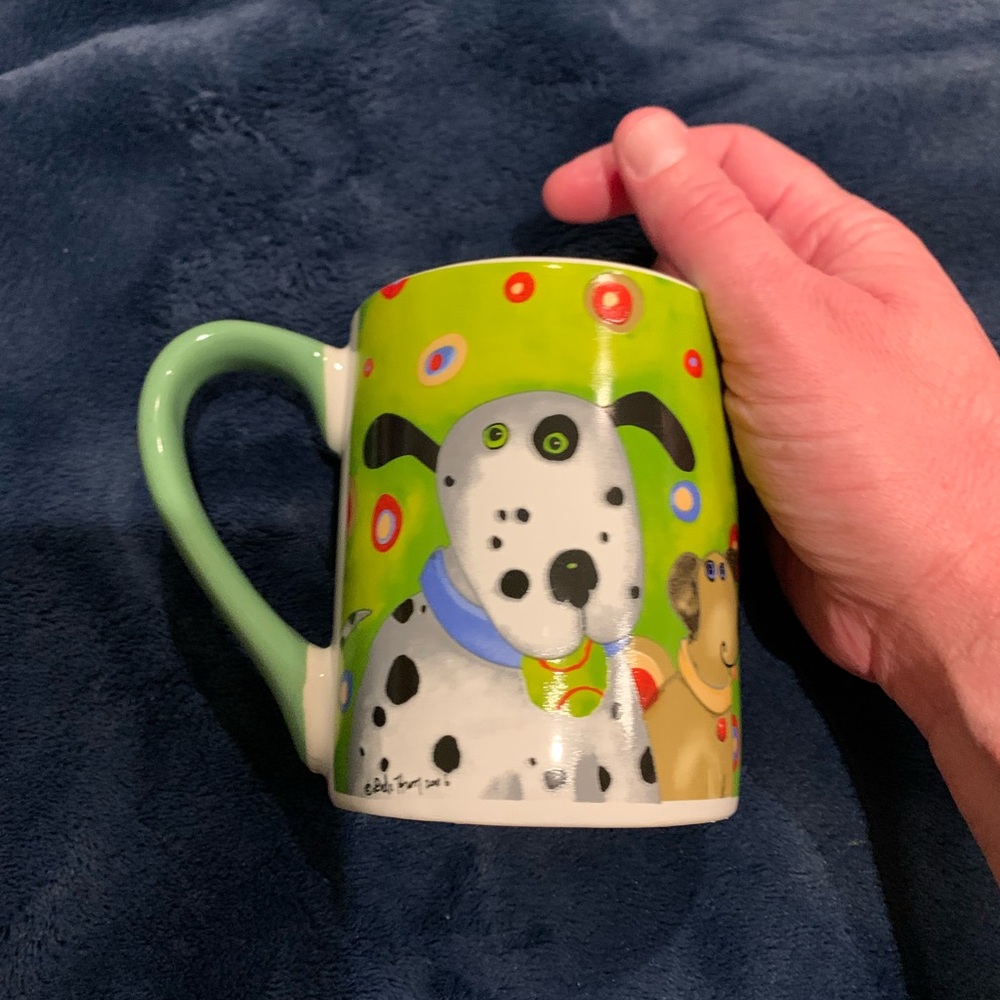 Debi Hron Coffee Mug 2010 Green Dog Design - Picture 1 of 6